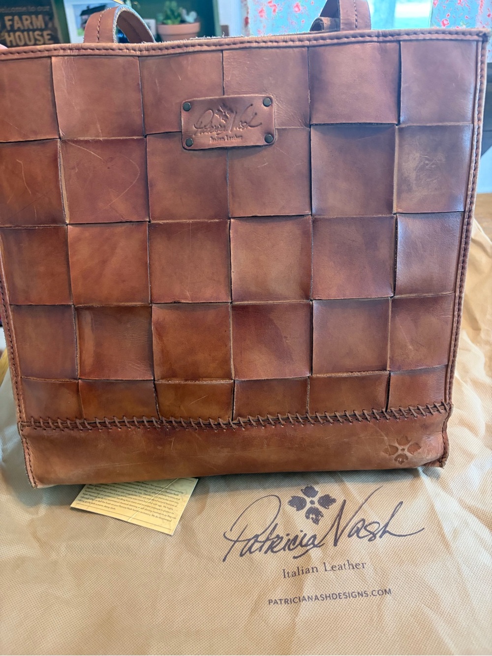 Patricia Nash Woven Leather Tote Bag - Picture 5 of 8